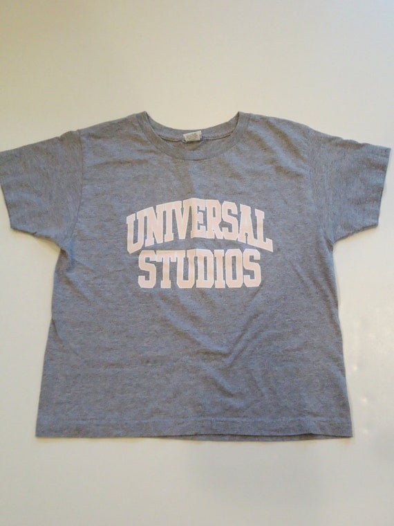 80s Crop Top Universal Studios Logo T Shirt Size Large Womens