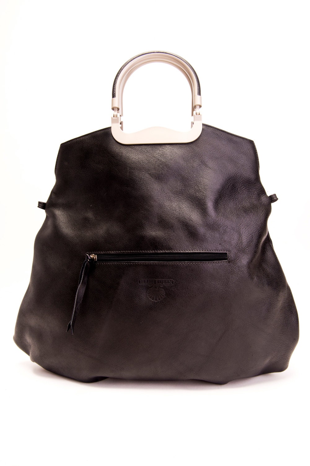 Black Leather Tote Bag / Women Leather by EllenRubenBagsShoes