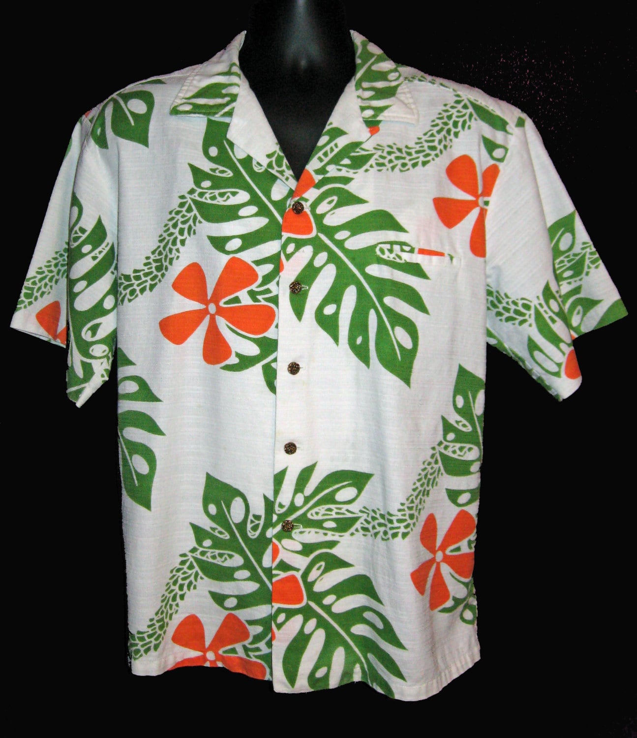 Vintage Hawaiian Shirt L Ho Aloha Hoaloha Hawaii