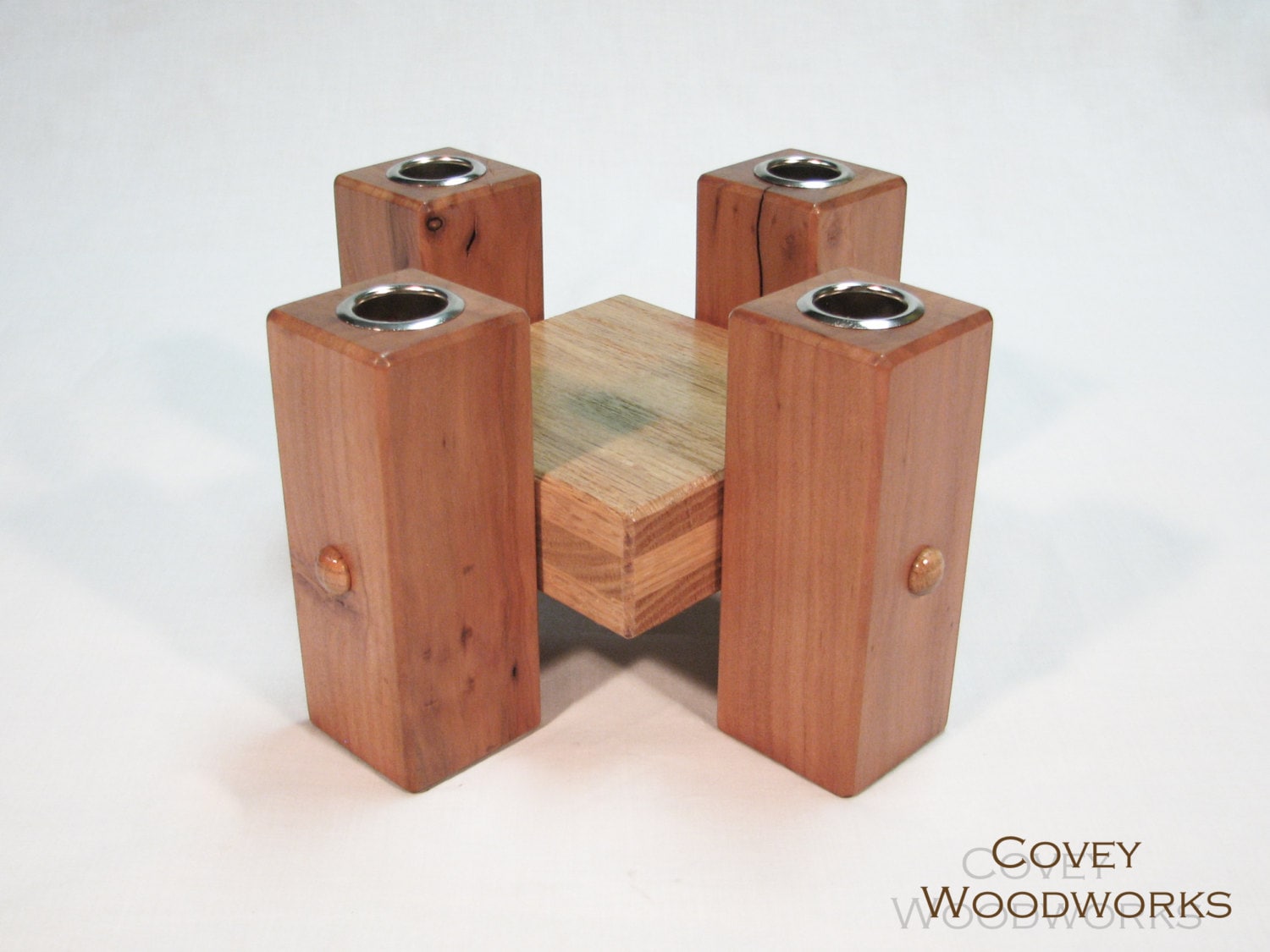 Wood Advent Wreath Candle Holder Square Apple & Oak