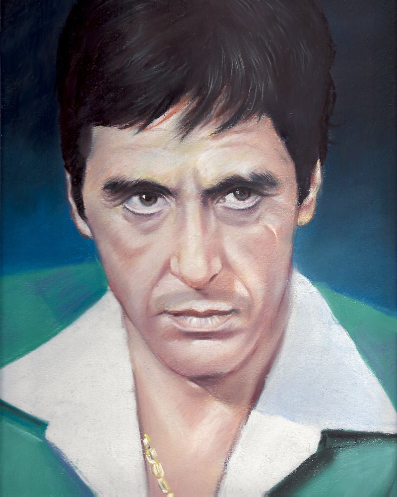 Scarface Tony Montana painting poster print reproduction
