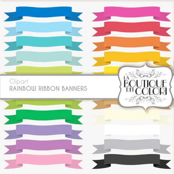 rainbow ribbon clip art - photo #47