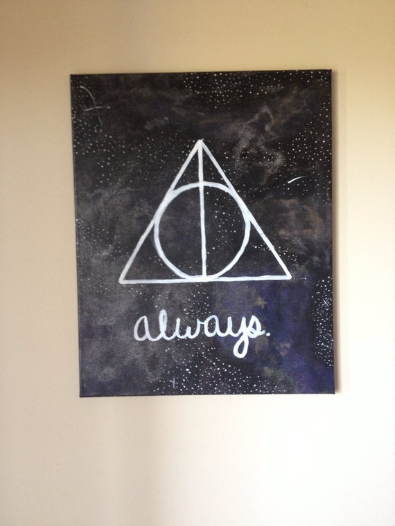 Items similar to Harry Potter Galaxy Deathly Hallows Symbol with ...