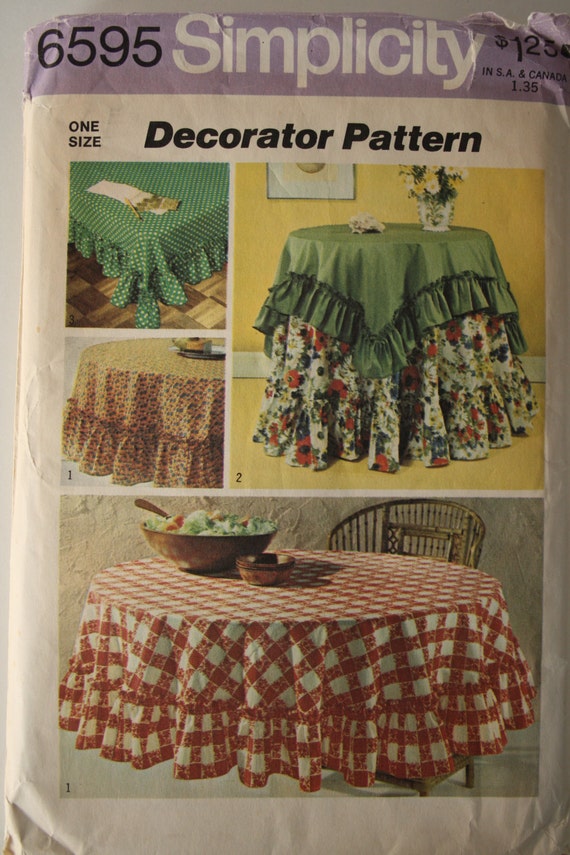 TABLECLOTH Sewing Patterns Ruffled for square or round