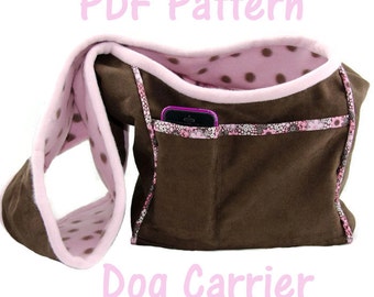 Dog Carrier PDF Sewing Pattern, Tutorial, Small Dog Purse
