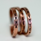 Child's Name Copper Rings Personalized - Set of 3 (E0177)