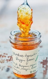 Jalapeno Apricot and Wildflower Honey Jam as Featured in Country Living Magazine