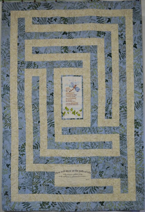 Serenity Prayer Labyrinth Prayer Quilt