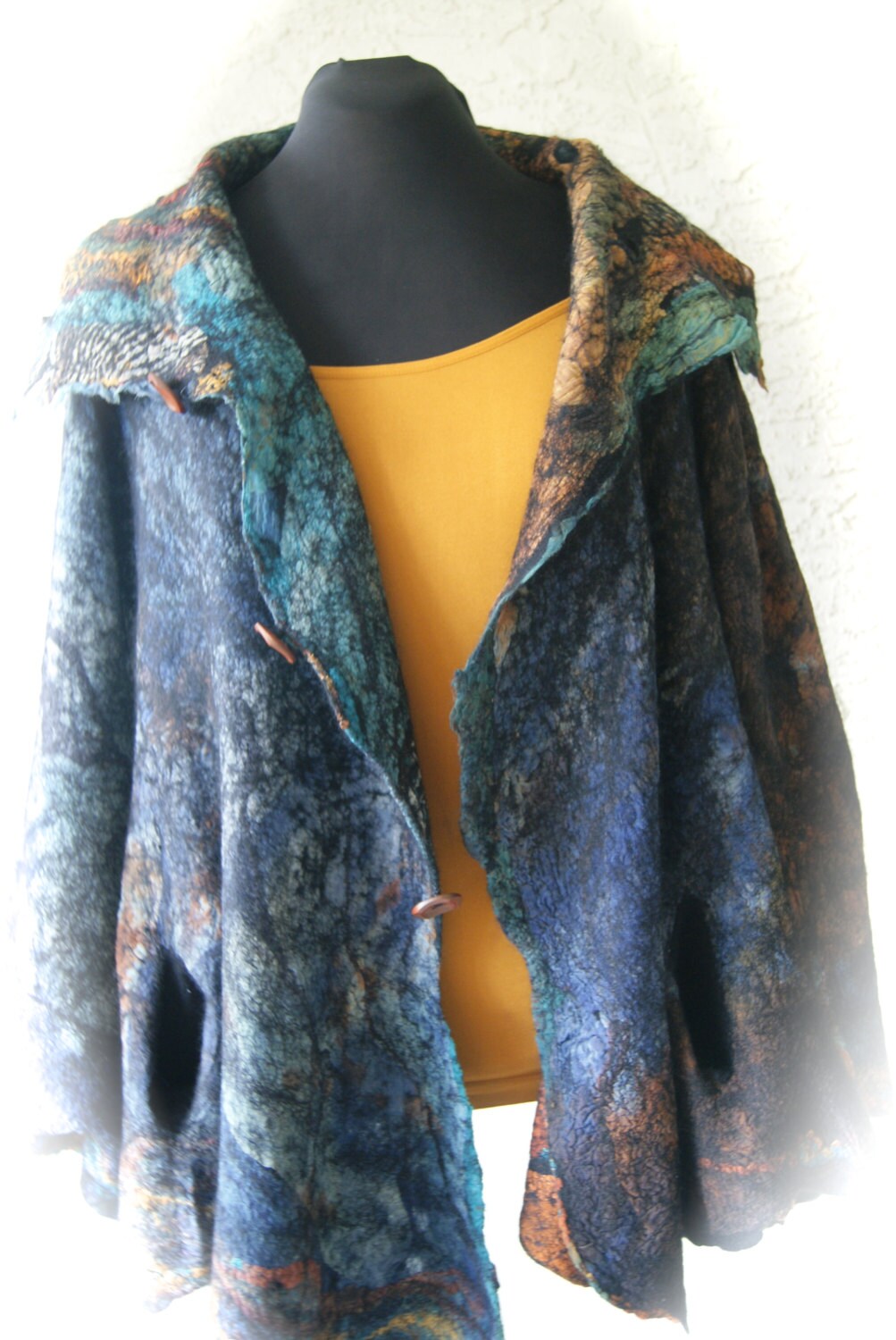 Nuno Felted ButterflyJacket Size M a SugarPlum Original by J.