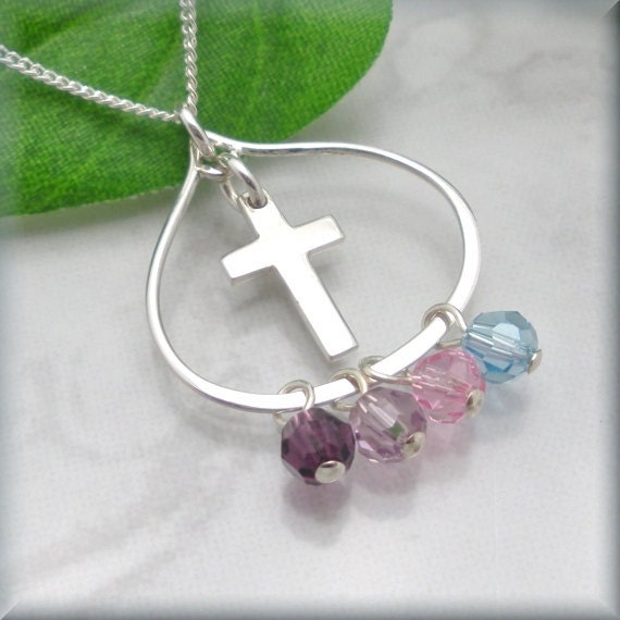 Download Cross Necklace Mothers Birthstone Jewelry Mothers Day