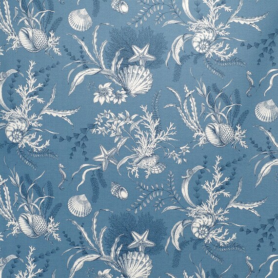 P Kaufmann Outdoor Fabric By The Sea Pacific by dawnstreasures