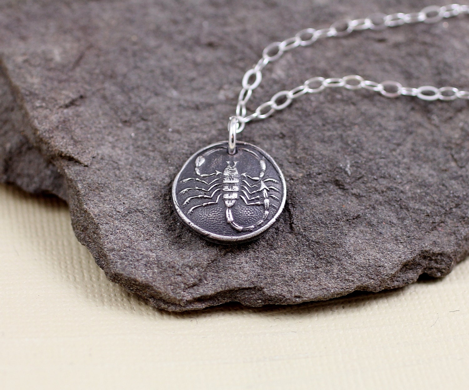 Scorpio Pendant Fine Silver By Lissa73 On Etsy