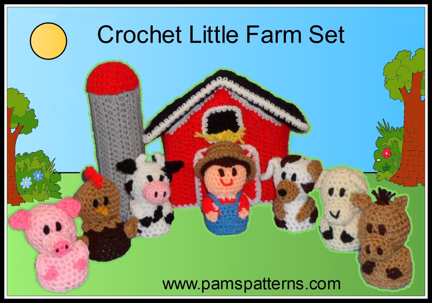 Crochet Little Farm Set Crochet Animals Crochet Barn