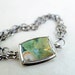 Rainforest Jasper bracelet| green gemstone| Sterling silver| brass| geometric jewelry