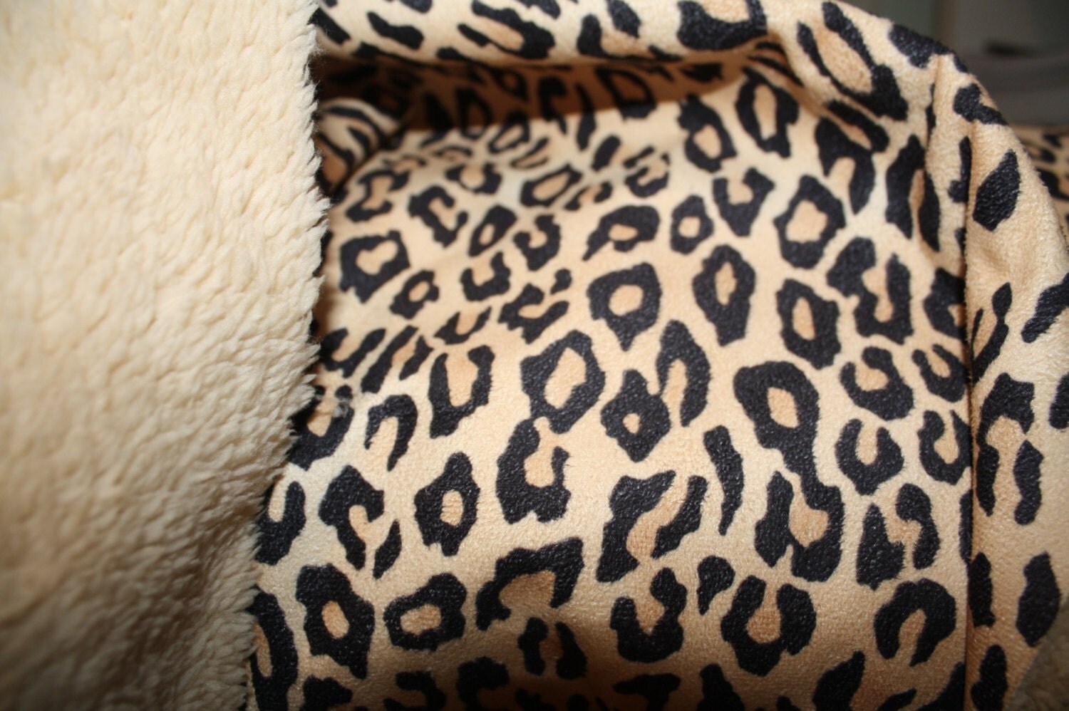 Leopard Print Suede Bonded Sherpa Fleece for by JewelLuluDesigns