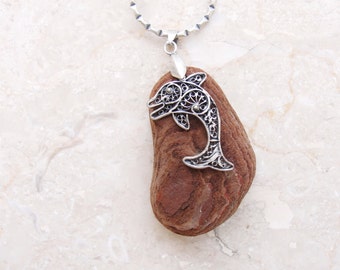 Driftwood and Dolphin Keychain / Bag Adornment