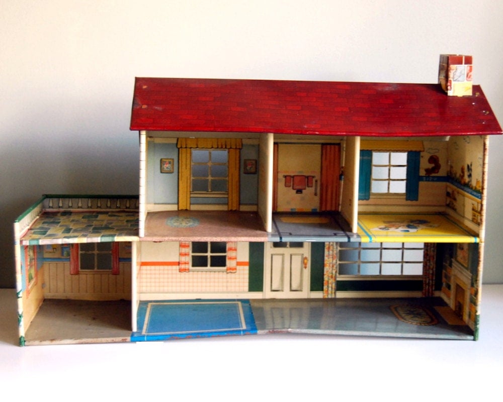 old metal doll houses