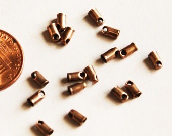 100 pcs of antique Copper end cap 5.3x2.7mm