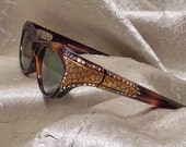 Vintage Rhinestone Cat Eye Glasses