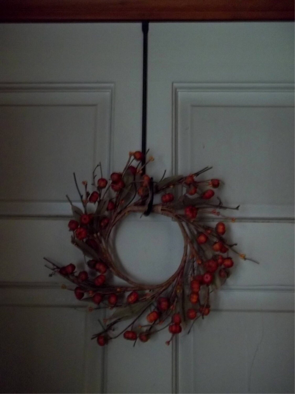 Holiday Wreath Hooks Over the Door Hanger Wrought iron Hand Forged in America