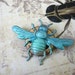 Bee Brooch, Bumble Bee Brooch, Insect Pin, Insect Brooch, Bug Pin, Steampunk, Blue, Bee Pin, Woodland Brooch, Nature, Upcycled Clockworks