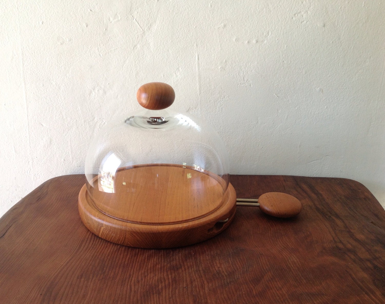 Vintage Nissen Denmark Cheese Dome & Slicer. Haute Juice