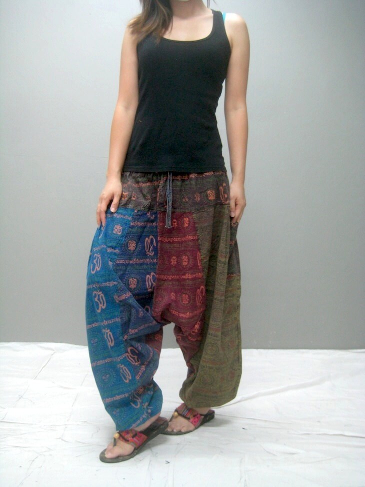 NEW Patchwork harem pant PHR-312.7 by thaitee on Etsy