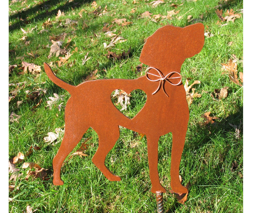 Vizsla Dog Metal Garden Stake Metal Yard Art Metal Garden