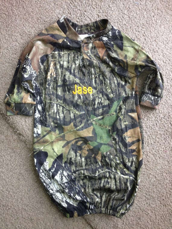 Personalized Camouflage Camo Newborn Infant Sleep Sack Gown type