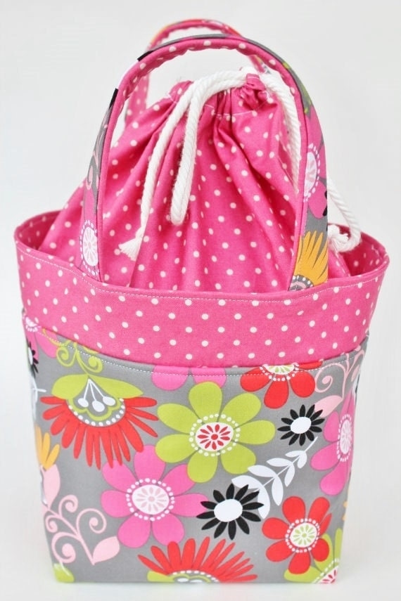 INSULATED DRAWSTRING Lunch Bag by Parergon on Etsy