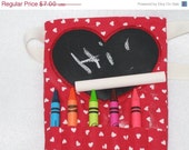 Christmas in July Sale Heart Tote bag with heart shaped chalkboard will hold crayons, chalk, and pad of paper Il_170x135