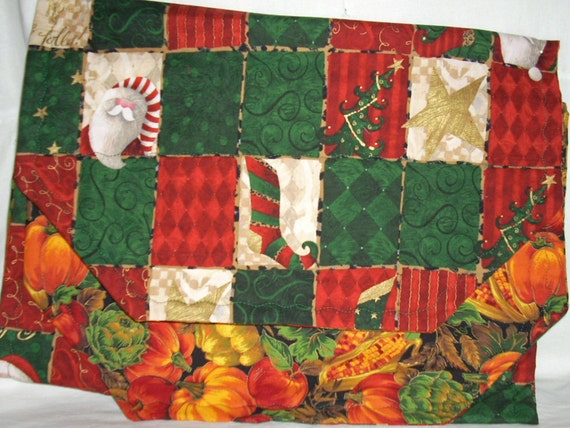 HOLIDAY Reversible Table Runner by acraftingheart on Etsy