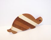 Turtle Cutting Board Handcrafted form Mixed Hardwoods