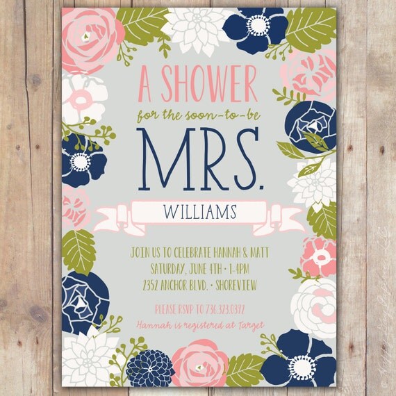 Soon to be Mrs. - Custom Digital Wedding Shower Invitation Bridal Shower Il_570xn