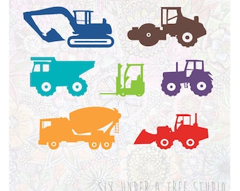 Construction Trucks Vol 1 Wall Vinyl Decals Art Graphics Stickers