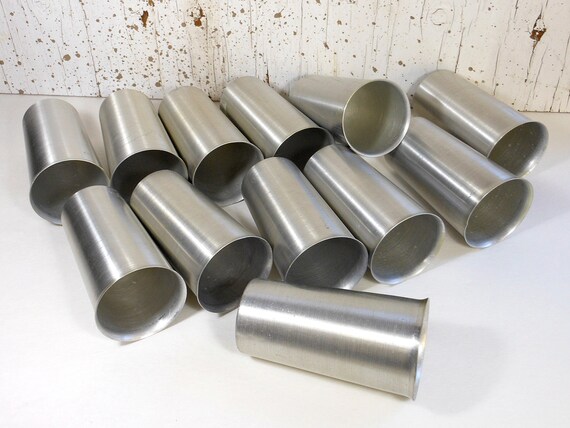 old metal drinking glasses