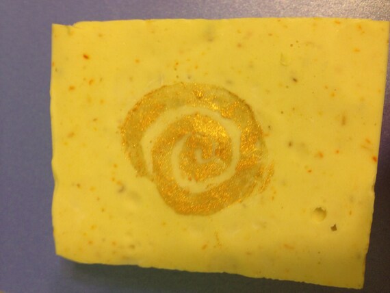 Organic Calendula Chamomile Tangerine Soap  with lemon balm and ylang ylang