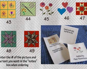 Loop Style Large Custom Quilting labels