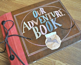 8x10 Our Adventure Book hand bound blank album with handmade paper pages
