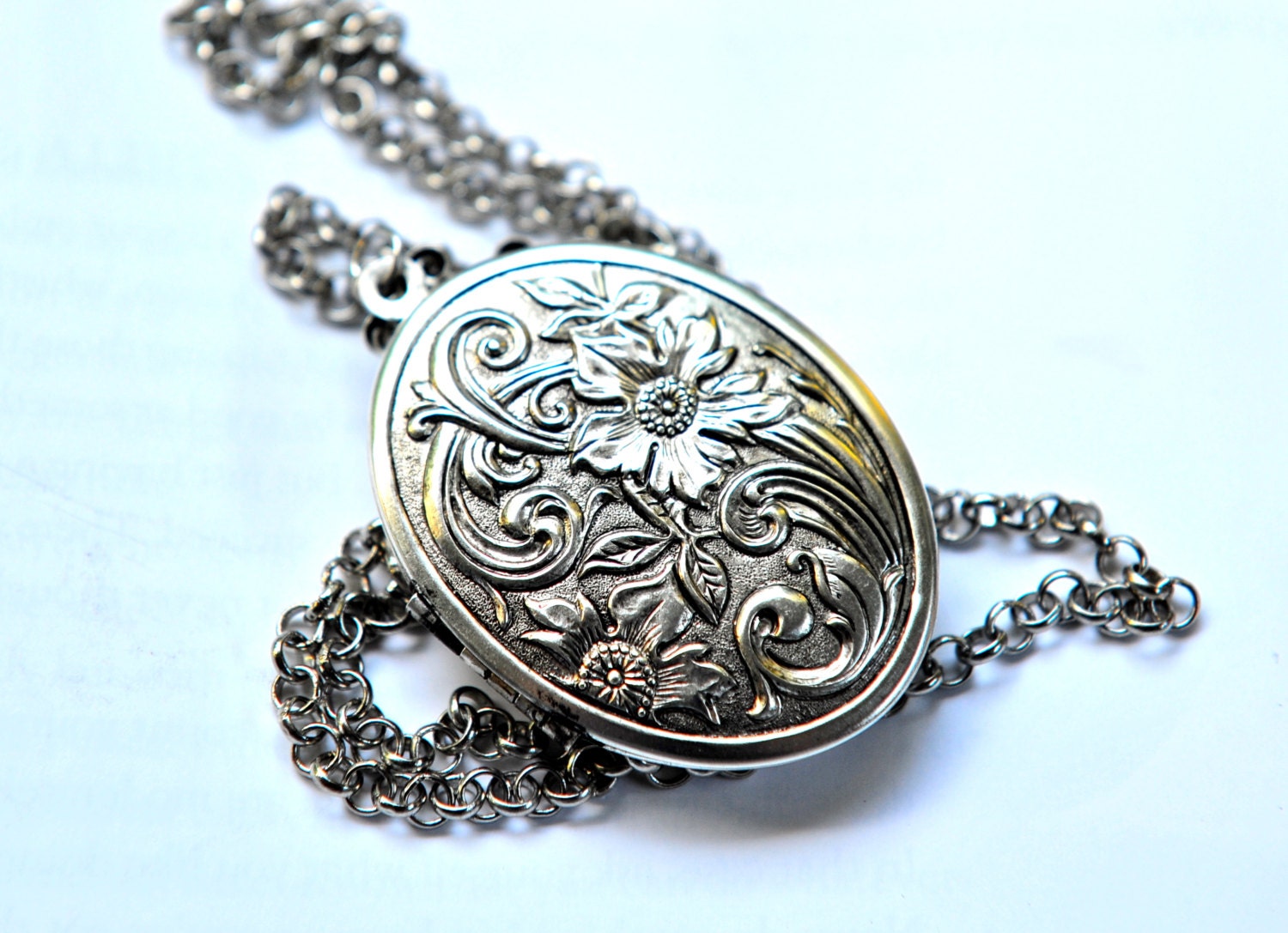 Locket Keepsake Hand Stamped Locket Childrens by SevenBlueberries