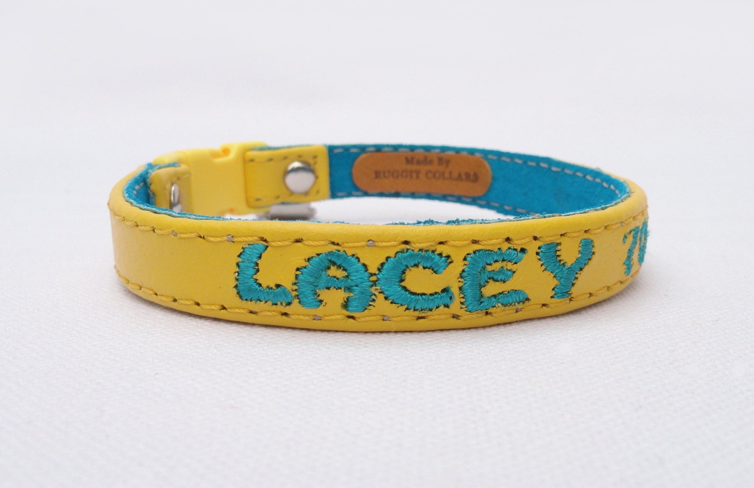 Personalized Cat Collar Leather/suede with customized by ...