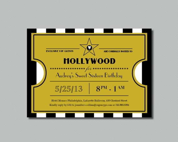 items-similar-to-printable-hollywood-sweet-sixteen-ticket