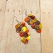 Cluster Earrings - Brown, Orange and Gold - Autumn or Earthy Colors