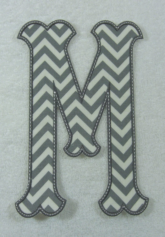 Caroline Single Monogram X-Large Embroidered Iron On