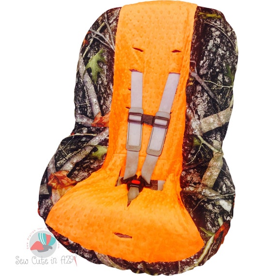 Toddler Car Seat Cover Camo with Orange