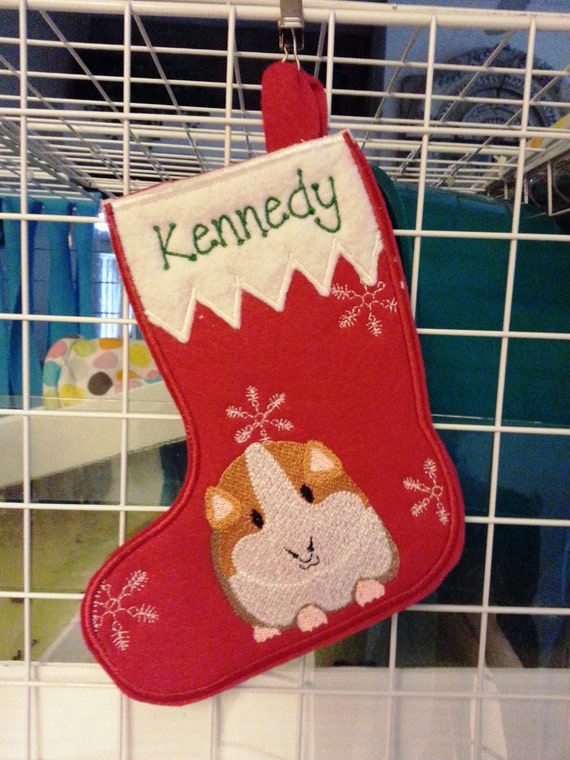 Personalized Christmas Stocking for Guinea Pig by SusiesSpot