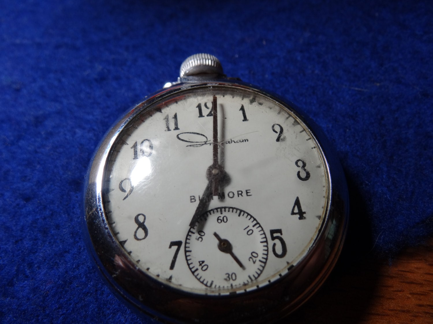 Vintage Ingraham Biltmore Pocket Watch In Need Of Restoration