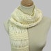 White-ish Hand Knit Scarf, White Scarf, Winter Scarf, Hand Knit Scarf, Womens Scarf, Fashion Scarf,