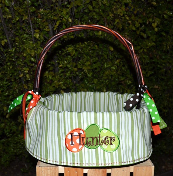 Personalized lined Easter Basket Liner for by sunshinedaydream4u