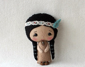 Native American Girl pdf Pattern - Instant Download